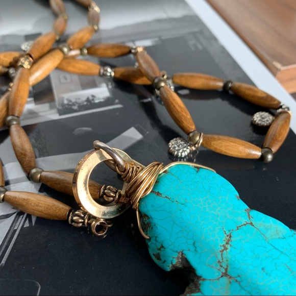 Turquoise Necklace from Montezuma Costa Rica Hand made - Picture 2 of 6